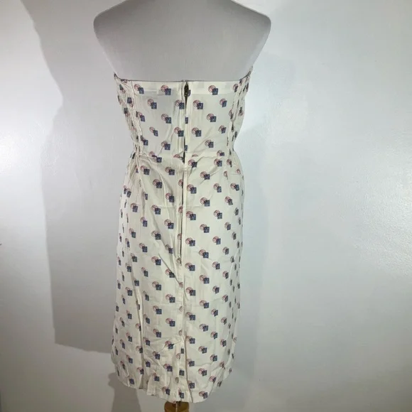 Anthropologie Cream Halter Sheath Midi Dress - Picture 3 of 14